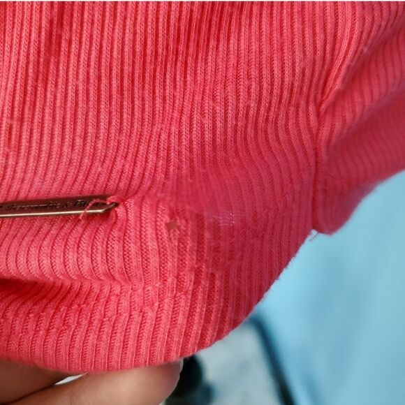 Abercrombie & Fitch Hot Pink Ribbed Lace Up Tank Top - Picture 7 of 7